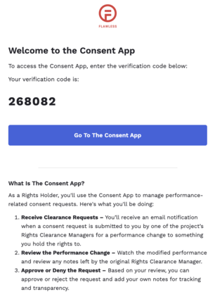 2b Email to Rights Holder with Code