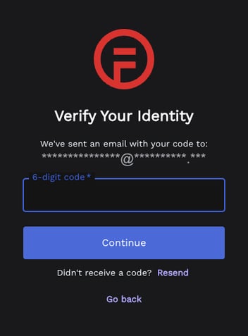 3a Verify your identity screen email confirmation asterisks