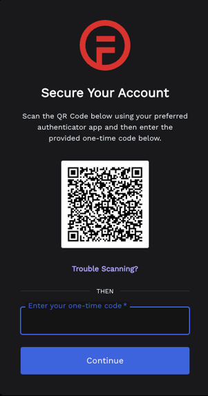 8 Secure your account QR code screen