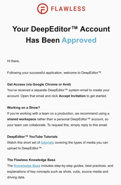 Account Approved