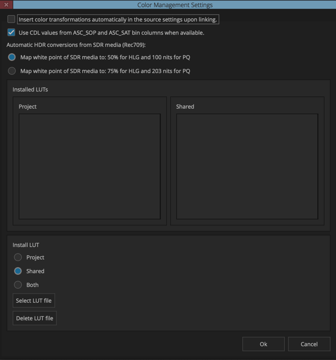 Avid example adjust automatic colour adapters