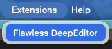 Extensions Menu Flawless DeepEditor