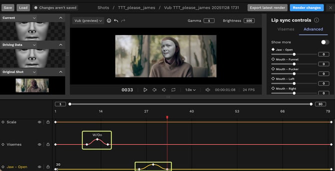 Keyframes on Timeline