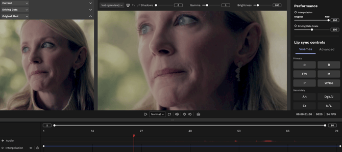 Original Shot and Vub preview side by side