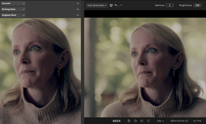Original shot vs new audio