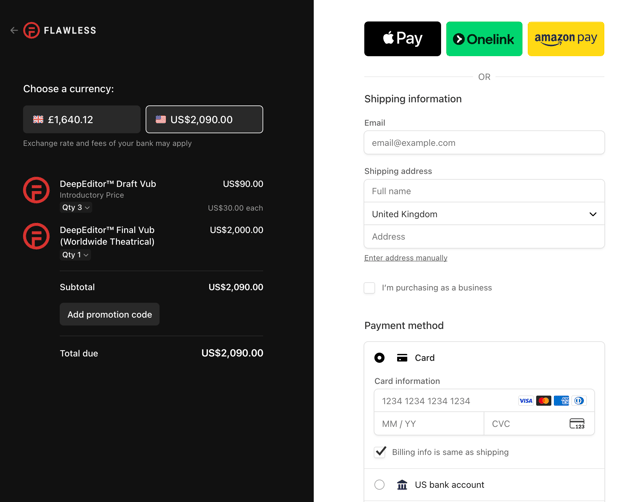 Payment Options USD