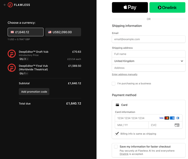 Payment Options GBP