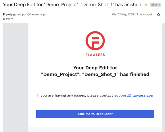 Email notification