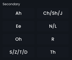 Secondary Mouth Shapes New UI