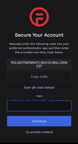 Trouble Scanning Secure Your Account