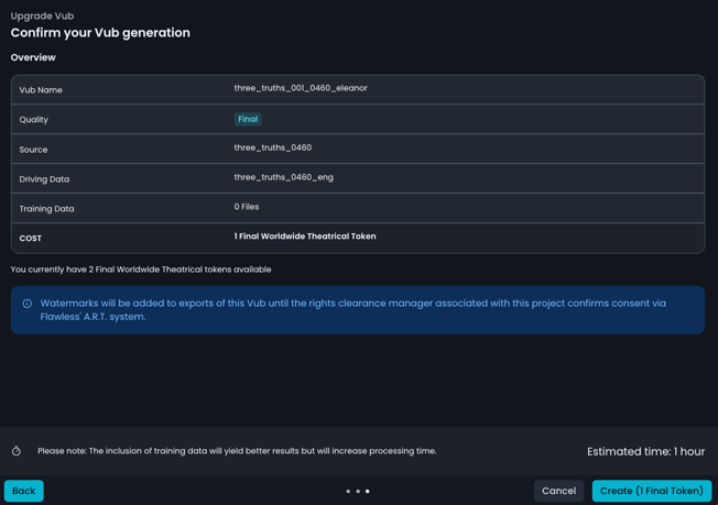 confirm vub new UI