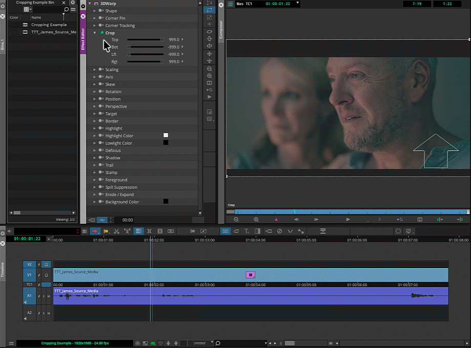 Cropping Media Avid