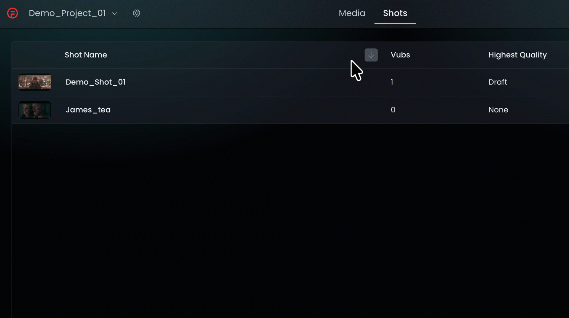 Delete Media from Shot Media page New UI