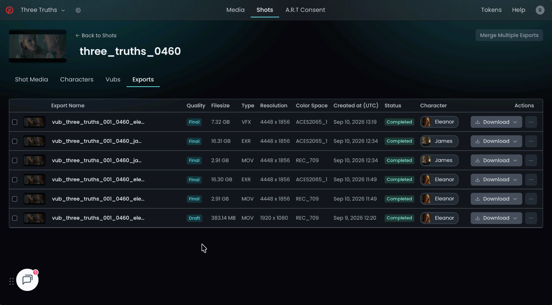 DeleteExport New UI