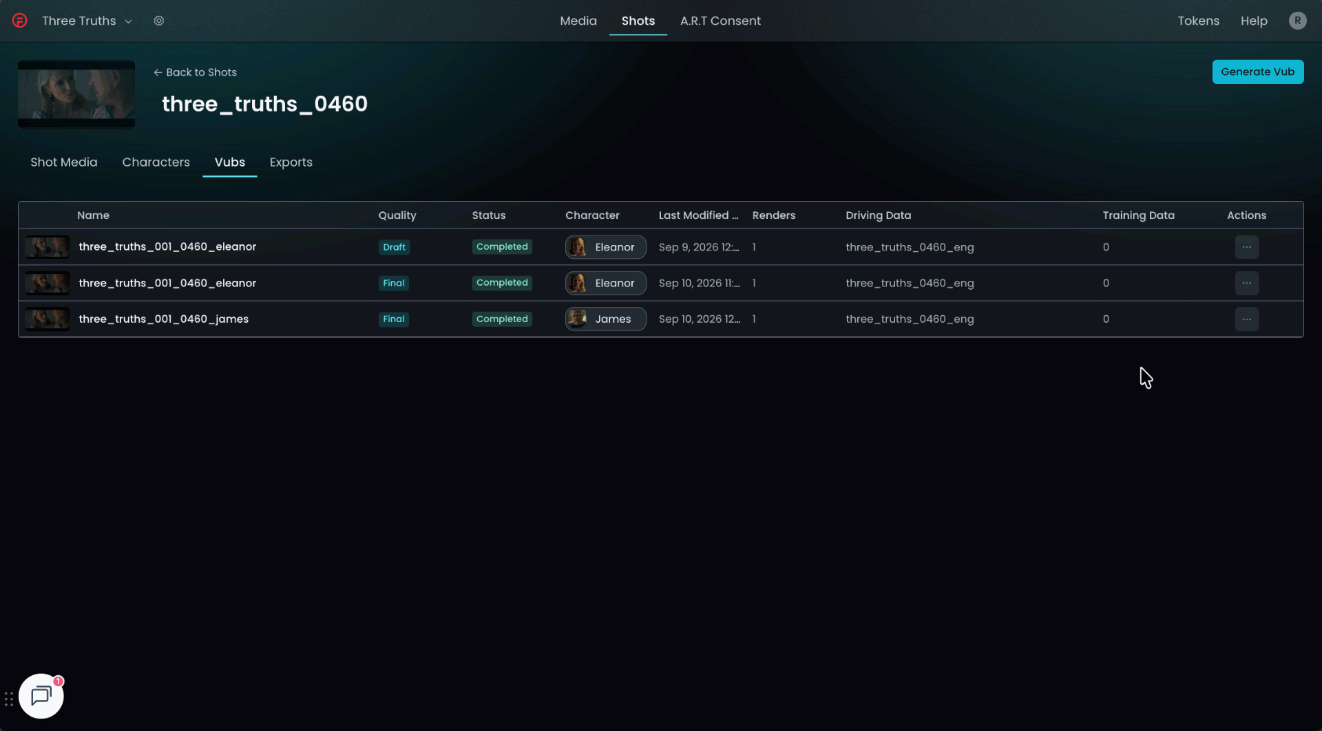 Export From Vubs - Actions New UI