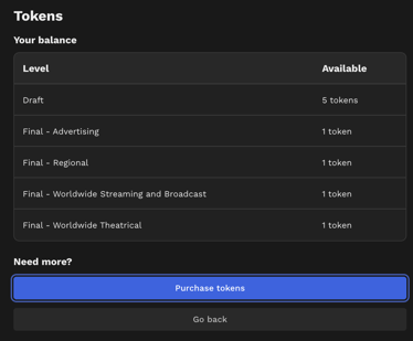 Review Available Tokens