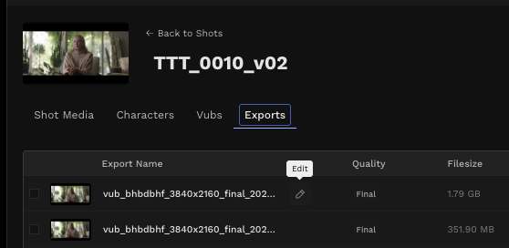 rename an export
