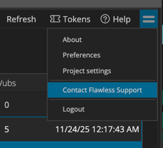 support menu